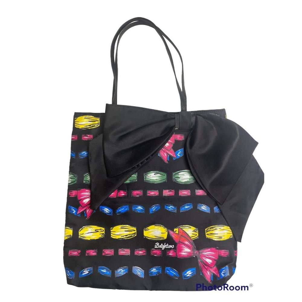 Brighton "Take a Beau" Nylon Tote with Satin Bow